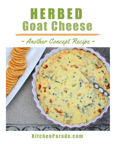 Herbed Goat Cheese, another Concept Recipe ♥ KitchenParade.com, just a creamy goat cheese base plus veggies and fresh herbs, perfect for impromptu entertaining. Great for Meal Prep.