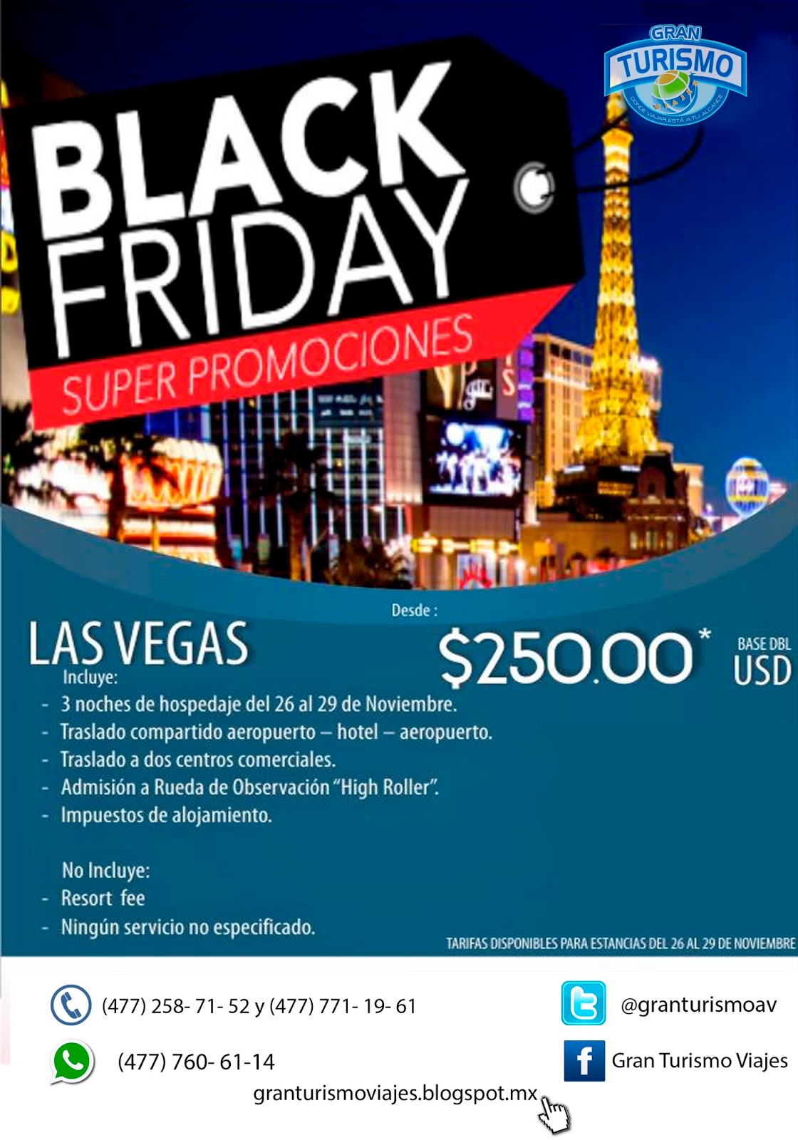 GRAN TURISMO VIAJES Aprovecha este BLACK FRIDAY en LAS VEGAS