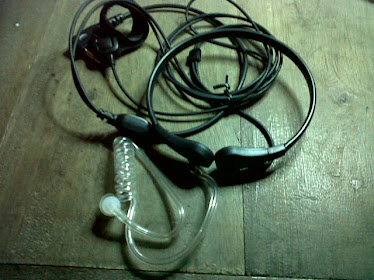 Head set Earphone Spiral transparan