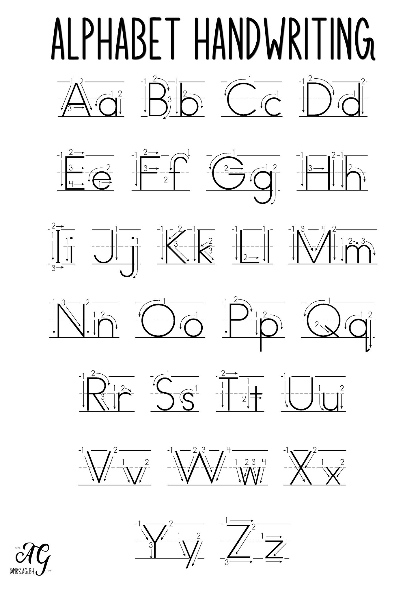 Alphabet Handwriting