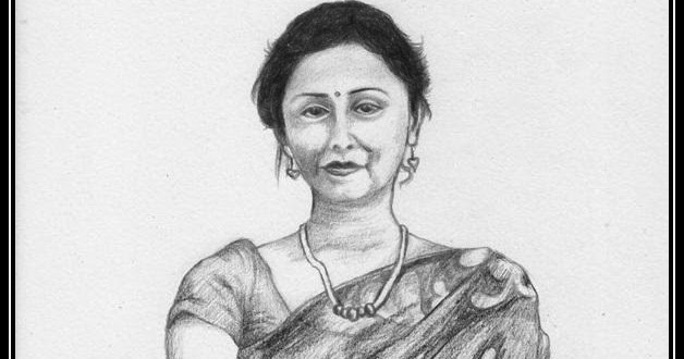 Beautiful Pencil Sketches Indian Woman In Saree Perhaps My Most