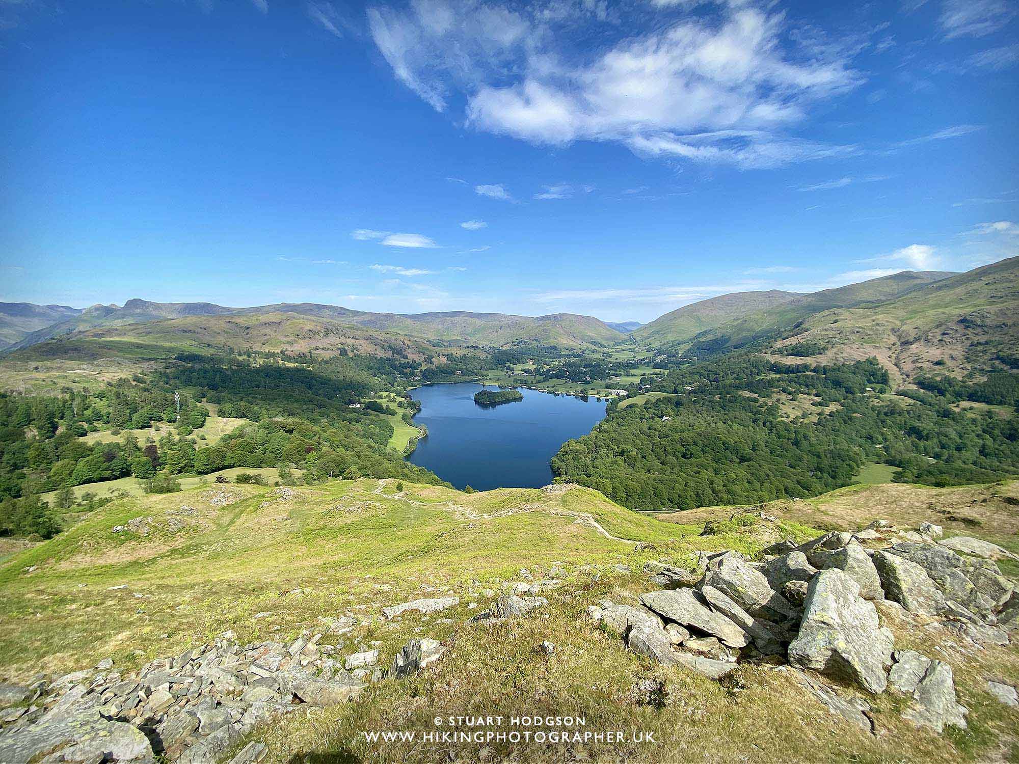 Loughrigg Fell Langdale Windermere Ambleside Walk map route Grasmere Lake District lakes