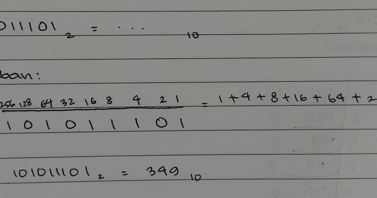 Contoh soal Pengonversian Bilangan BINER & DECIMAL Contoh soal Pengonversian Bilangan BINER & DECIMAL