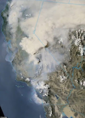 gender reveal fire smoke satellite image