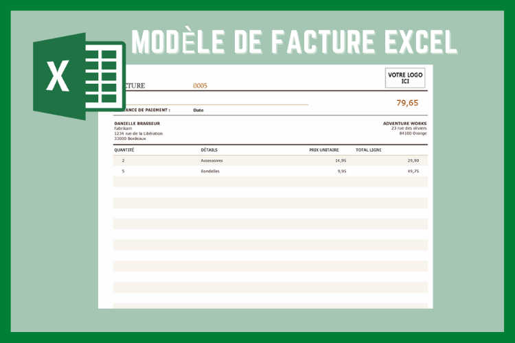 Modèle de Facture Excel gratuit