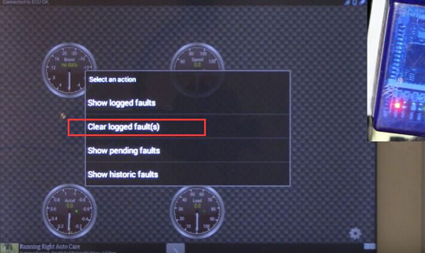 Clear logged faults