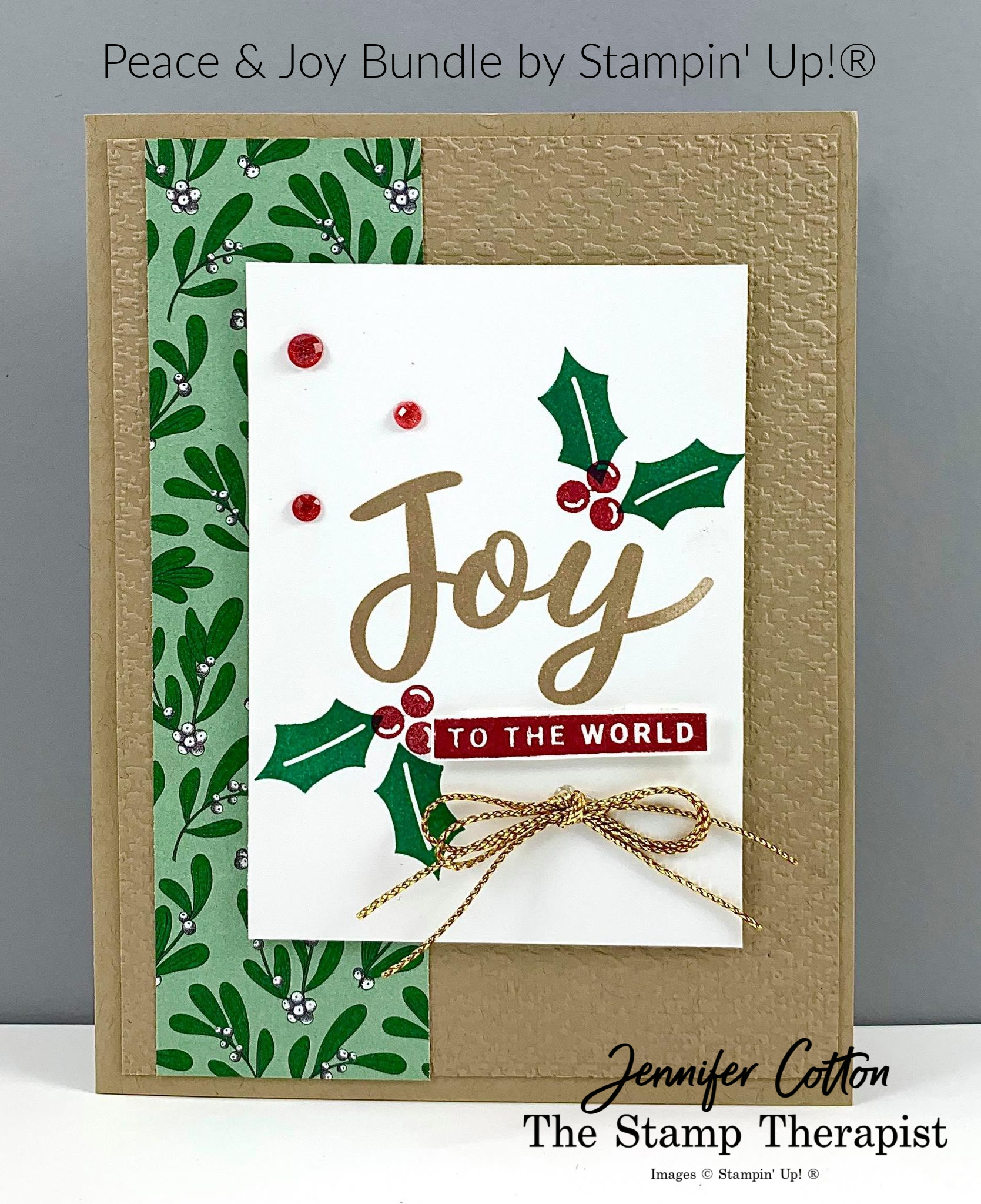 The Stamp Therapist Three cards with the Peace & Joy Bundle by Stampin