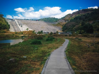 Natural Environment Titab Ularan Dam Output Side Area With Small Road And Water Puddle North Bali Indonesia