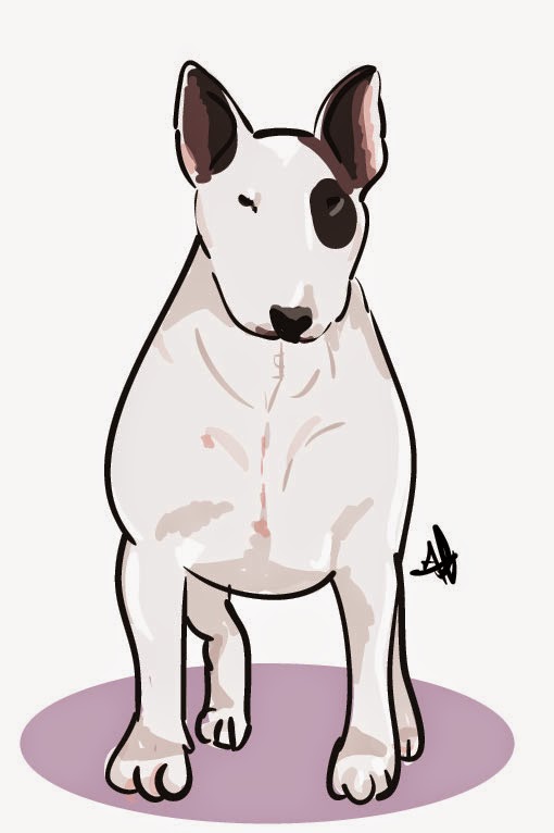 Bull Terrier - Jéssica Guedes - Cachorro - ilustração - Rajiv Moura