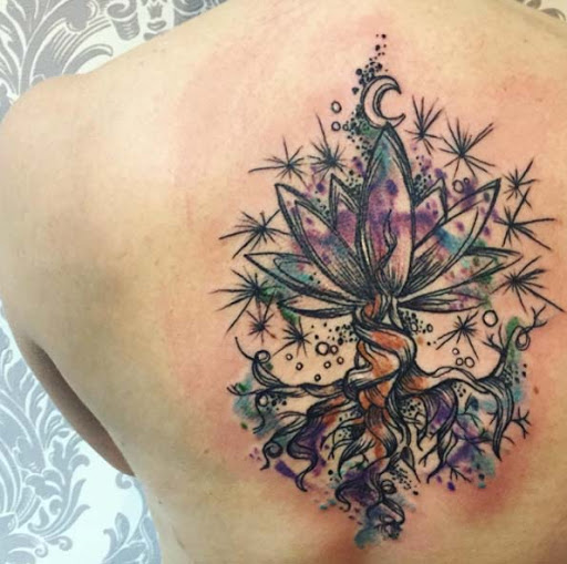 Dieser lotus-Blume-des-Lebens tattoo