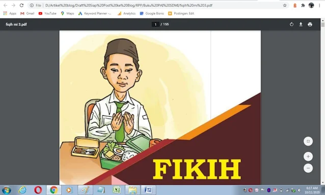 Buku fikih kelas 3 sd/mi sesuai kma 183 tahun 2019