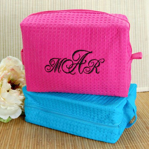 Personalized WaffleWeave Cosmetic Bag Unxia