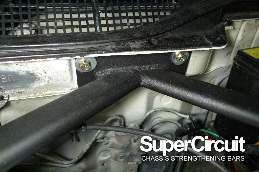 SUPERCIRCUIT CHASSIS STRENGTHENING BARS Honda Civic EK Front Strut Bar & Rear Pillar Bar