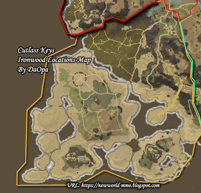 Cutlass Keys ironwood locations map
