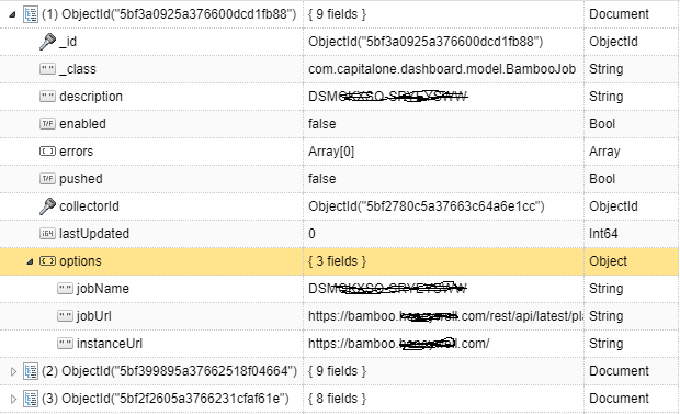 collector_items collection in hygieia