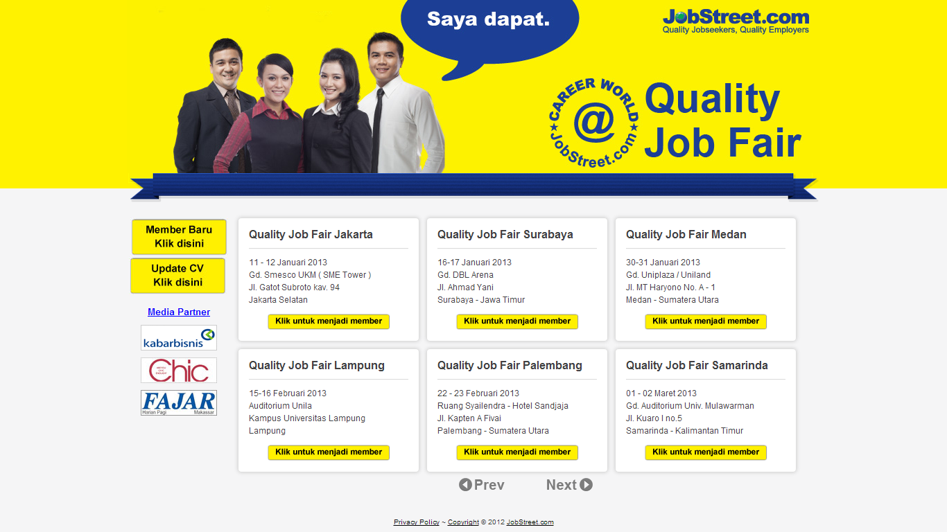Jadwal Job Fair Jobstreet terbaru 2013 Idi Suwardi