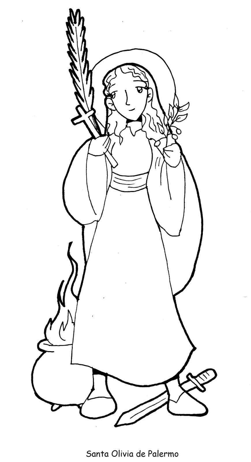 Dibujos para catequesis santa olivia de palermo