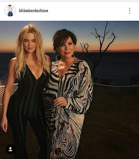 Khloe Kardashian shared photo of herself and mommy 
