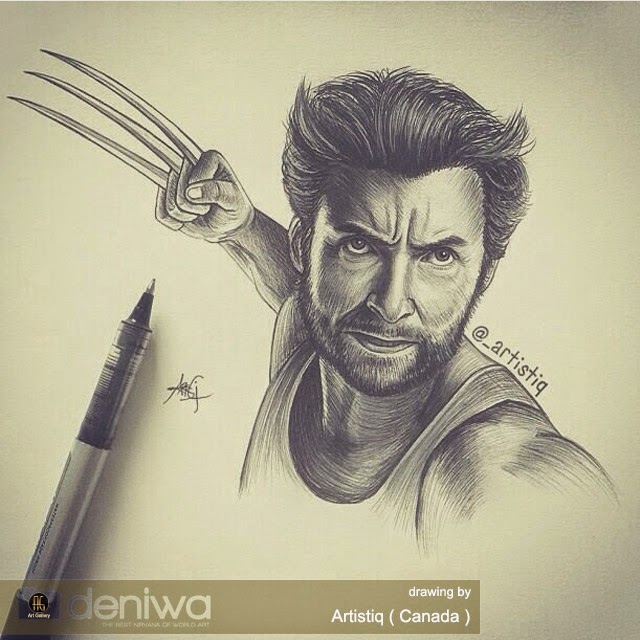 AWESOME REALISTIC WOLVERINE DRAWING ~ Art Gallery