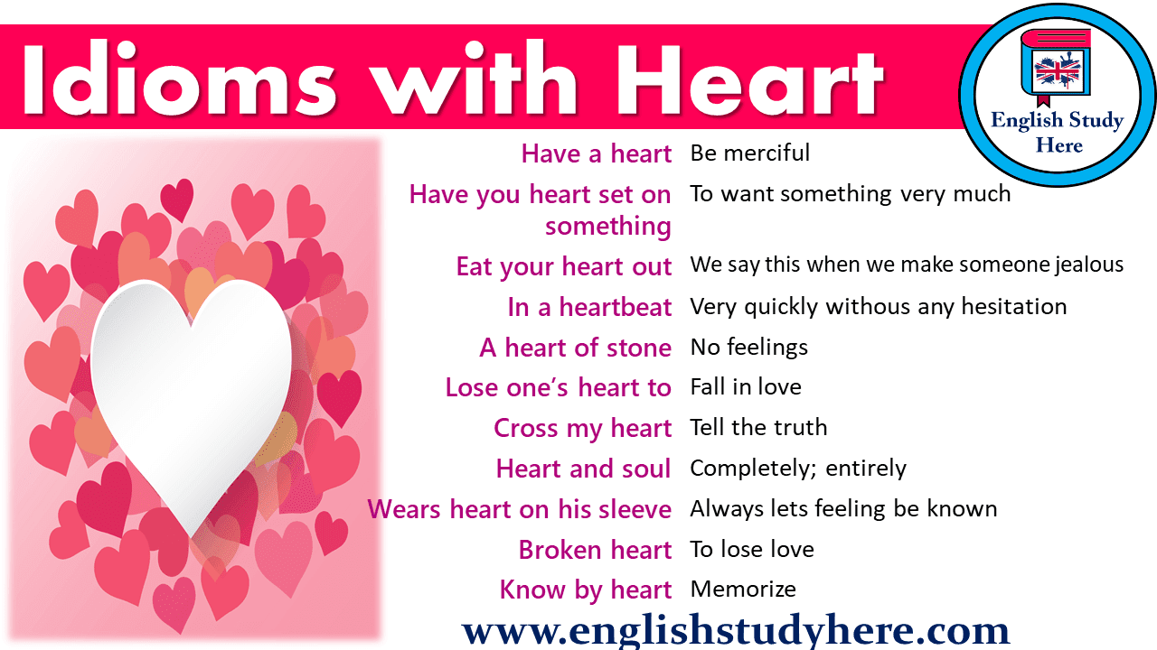 G11, M12, E13 Vocabulary practice : Idioms with heart