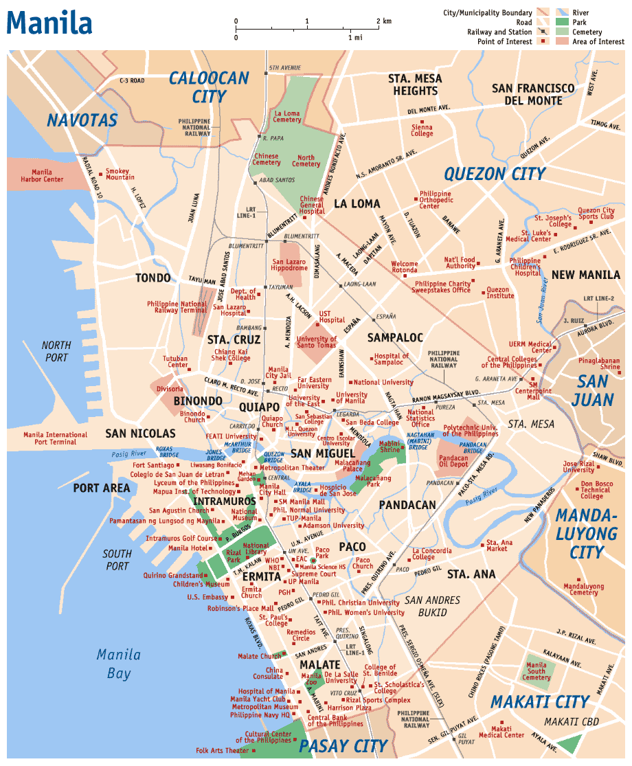 Detailed Street Maps Of Manila