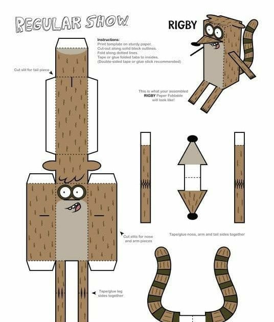Papercraft Rigby - Apenas um Show