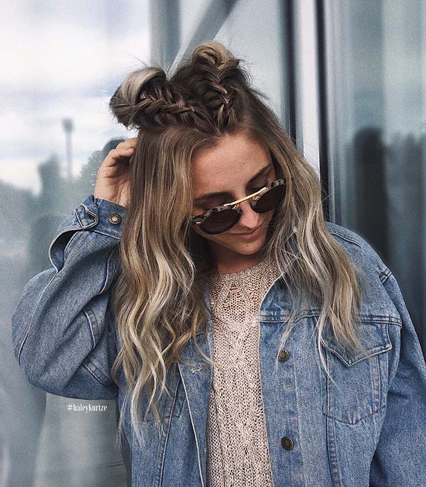 24 Simple Half Down Braids Hairstyles With Weave For Medium Hair