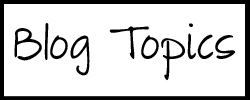 Blog topics