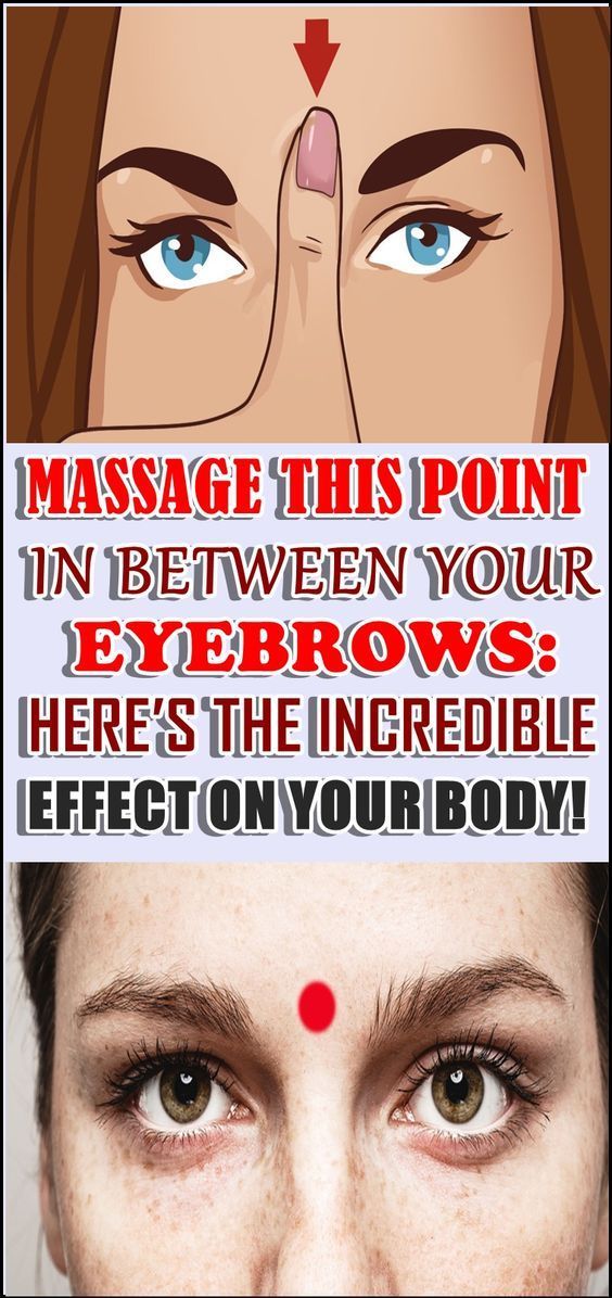 MASSAGE THIS POINT IN BETWEEN YOUR EYEBROWS HERE’S THE INCREDIBLE