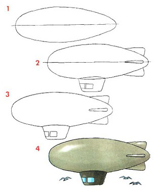 Cómo dibujar una aéro nave