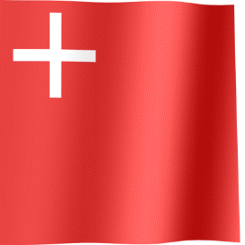 The waving flag of Schwyz (Animated GIF) (Schwyzer Flagge)