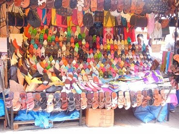 slippers in the Kasbah in Tangiers