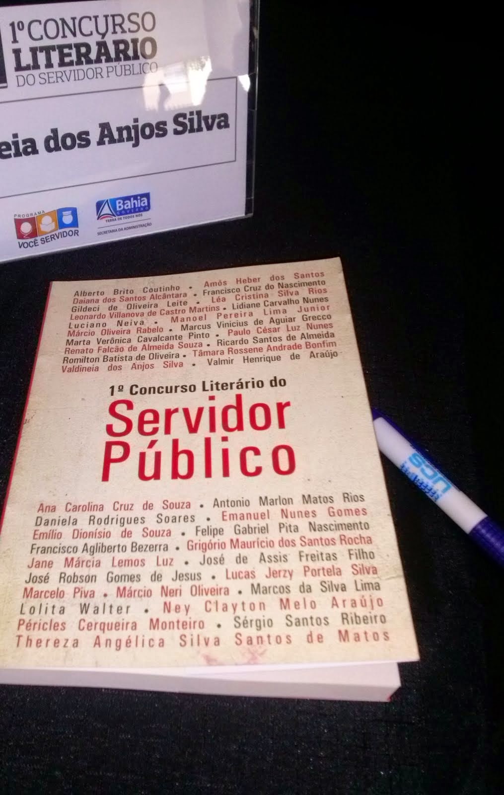 Participação no livro do I Concurso Literário do Servidor Público do Estado da Bahia
