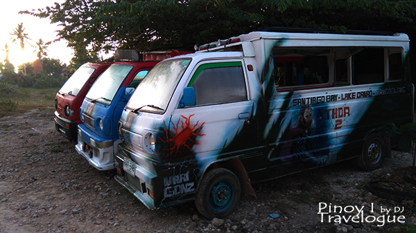 Artistically painted multicabs stationed near Bano Beach Resort