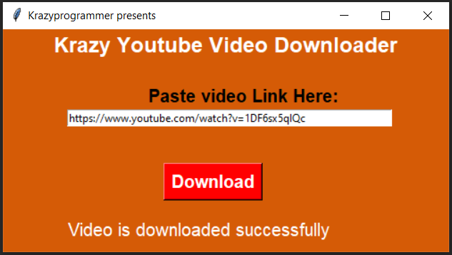Python Youtube video downloader with Pytube