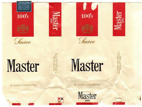 Master 100 Shells Marquillas de cigarrillos: Master 100´s