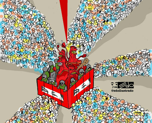 Las caricaturas de EDO tras las marchas del 1-S