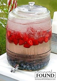 diy, entertaining, parties, flavored water, party ideas, Memorial Day, Fourth of July, Labor Day, patriotic, red white and blue, Pinterest, homewardFOUNDdecor.com