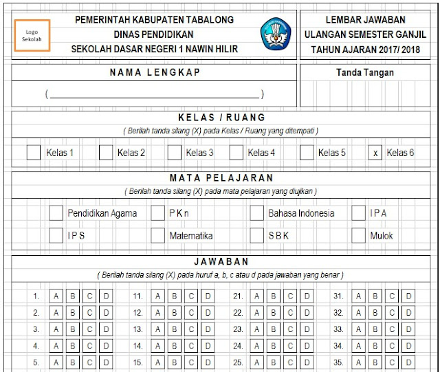Aplikasi Cetak Lembar Jawaban Siswa Multi Mata Pelajaran Aplikasi Cetak Lembar Jawaban Siswa Multi Mata Pelajaran