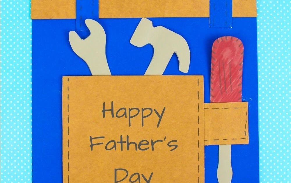 Tool Belt Father's Day Card Crafts for kids oh partyland