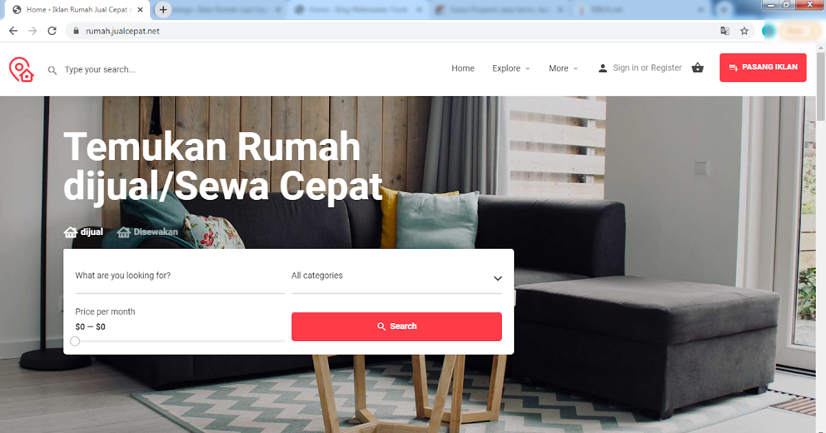 situs pasang iklan gratis jual rumah tanah property di indonesia