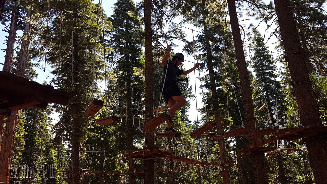 Charles, Therese and family Tahoe Ropes Course