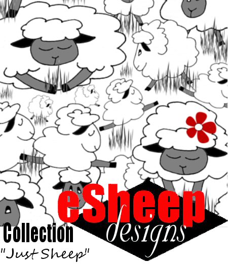 Just Sheep fabric by eSheep Designs