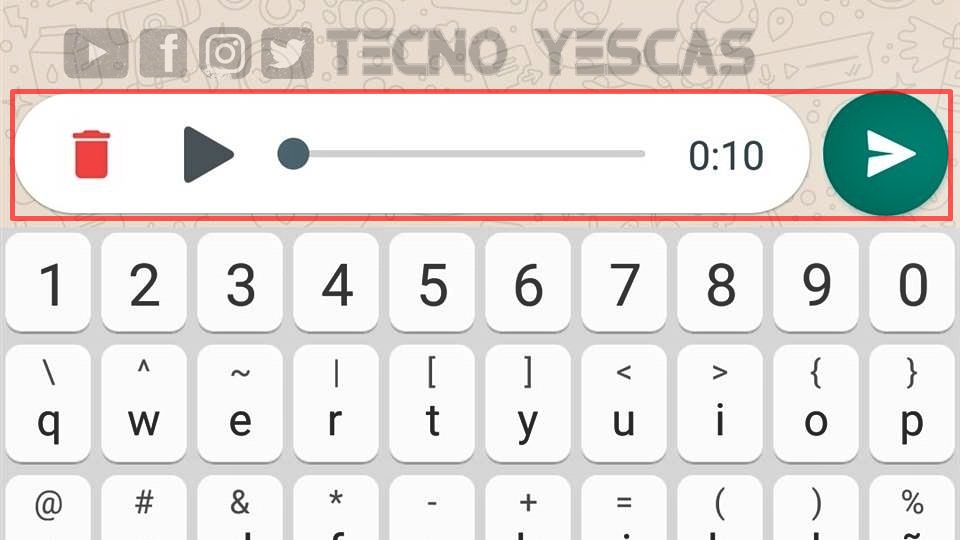 escuchar notas de voz antes de enviar
