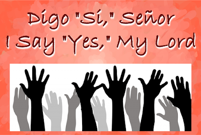 1  To the God who cannot die: I say ’Yes’, my Lord. To the One who hears me cry: I say ‘Yes’, my Lord. I say ‘Yes’ , my Lord. To the God of the oppressed: I say ‘Yes’, my Lord. I say ‘Yes’ my Lord. To the God of all justice: Yes my Lord I say ‘Yes’ my Lord.  Refrain I say ‘Yes’, my Lord in all the good times, through all the bad times, I say ‘Yes’ my Lord to every word you speak    2   I am a servant of the Lord: I say ‘Yes’, my Lord.   I’m a worker in the fields: I say ‘Yes’, my Lord. I say ‘Yes’, my Lord. I am a prisoner of their wars: I say ‘Yes’, my Lord Like a politician, inevitably ‘Yes’, my Lord I say ‘Yes’ my Lord.  3  For the dream I have today: I say ‘Yes’, my Lord. To be a healer of all pain: I say ‘Yes’ , my Lord. I say ‘Yes’ , my Lord. To come to love my enemies: I say ‘Yes’, my Lord. For your peace in all the world: ‘Yes’, my Lord.  I say ‘Yes’ , my Lord.  4  Like that of Job, unceasingly: I say ‘Yes’, my Lord. Like that of Maria wholeheartedly: I say ‘Yes’, my Lord. I say ‘Yes’, my Lord. Like that of David in a song: I say ‘Yes’, my Lord.  Like Israel, for you I long: Yes my Lord. I say ‘Yes’ my Lord.