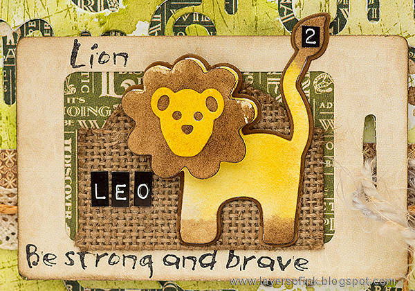 Layers of ink - Lion Birthday Card Tutorial by Anna-Karin with Sizzix dies by Eileen Hull.