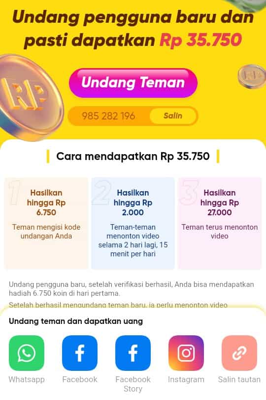 Cara menghasilkan uang di snack video