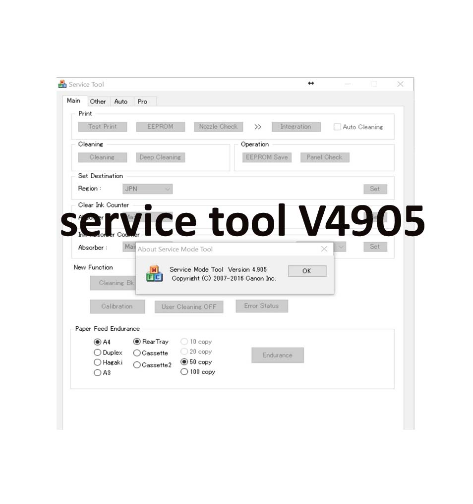 Canon service tool v4905 download pc