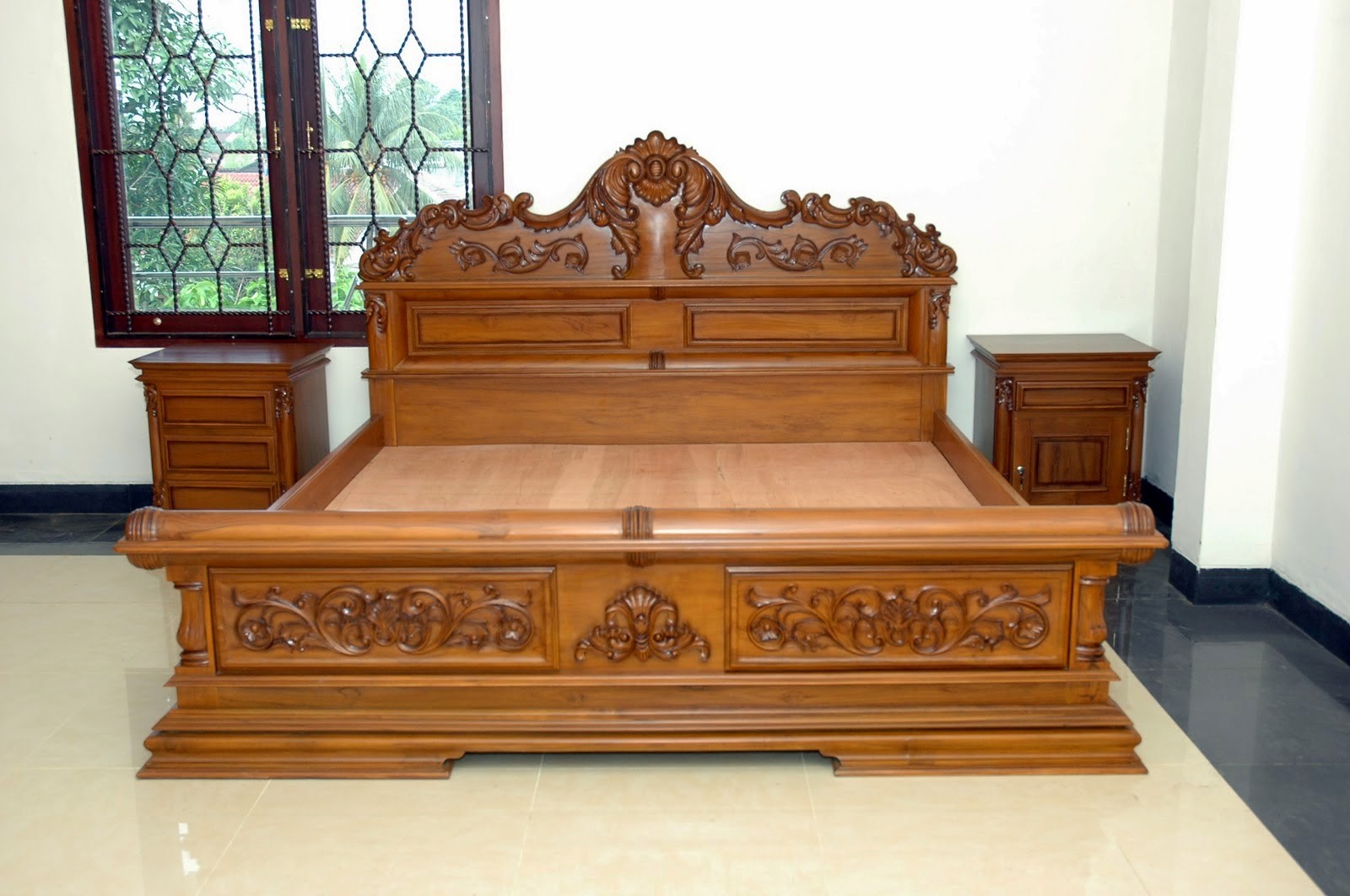 model tempat tidur dari kayu jati 2