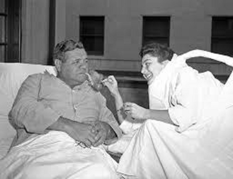 A sick Babe Ruth, 1944